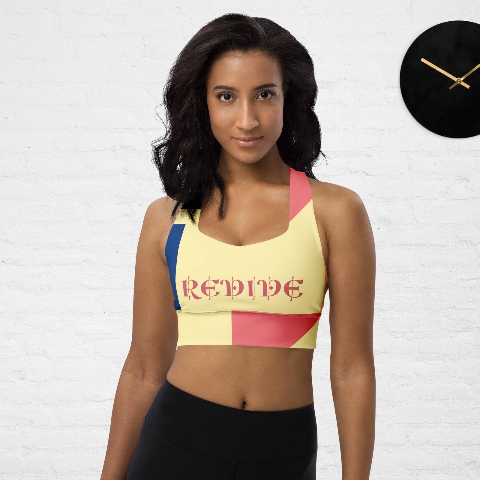 Activewear Longline Sports Bra in Abstract Print - Revive Wear     Elevate your workout with our Active Abstract Longline Sports Bra. Enjoy a supportive fit, maximum comfort during workouts. Browse your size today at Revive Wear.