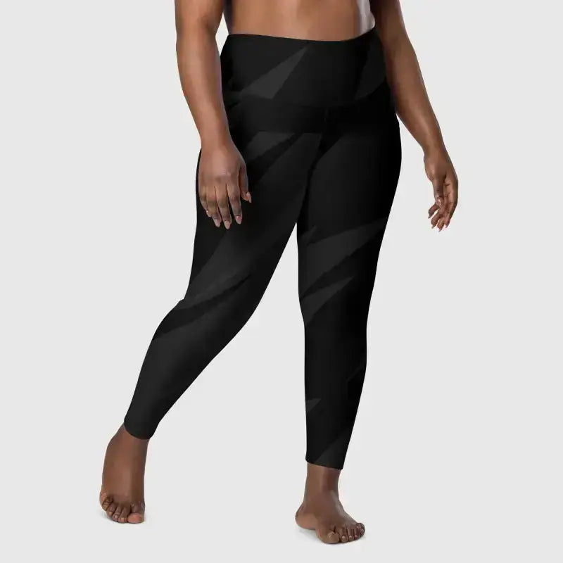 Black Pocket Leggings - Revive Wear Black Pocket Leggings. Recycled polyester and Semi-Compression fabric. Flattering high waist design. Shop sizes from XL to 6XL with free shipping.