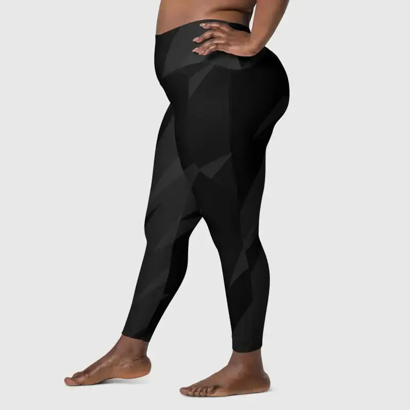 Black Pocket Leggings - Revive Wear Black Pocket Leggings. Recycled polyester and Semi-Compression fabric. Flattering high waist design. Shop sizes from XL to 6XL with free shipping.