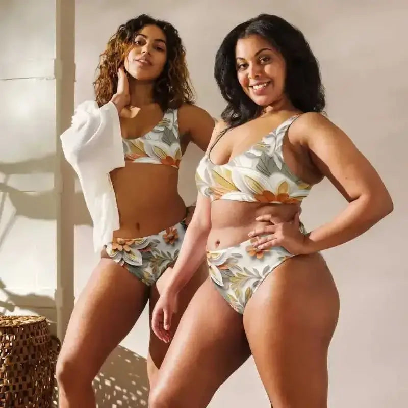 Elegant Recycled High-Waist Bikini - Revive Wear Comfortable and figure-flattering high-waist bikinis for women in stylish plus sizes. Made of soft, recycled material with removable padding. Shop Bikinis Today