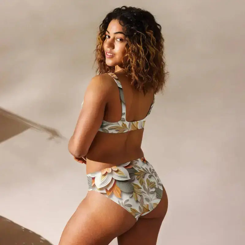 Elegant Recycled High-Waist Bikini - Revive Wear Comfortable and figure-flattering high-waist bikinis for women in stylish plus sizes. Made of soft, recycled material with removable padding. Shop Bikinis Today