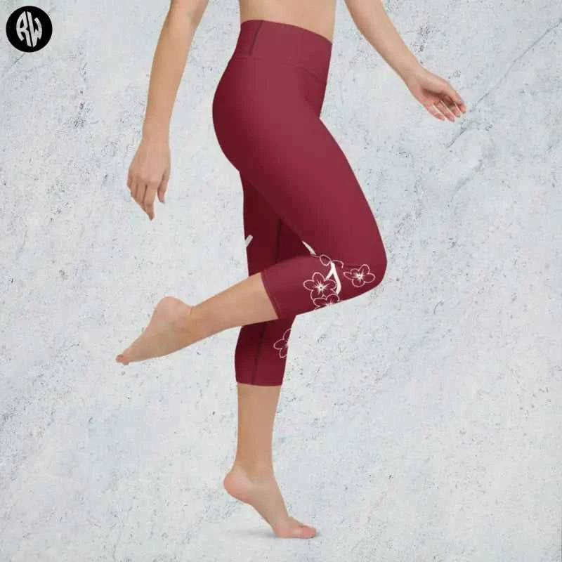 Floral Capri Leggings | Floral Blossom Capri Print - Revive Wear Our Floral Capri Leggings & Tights have a high, elastic waistband that is the perfect choice for yoga, the gym, and walking. Save Today at Revive Wear