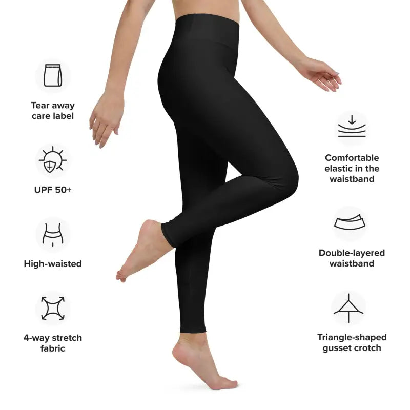 Supersoft Yoga Leggings in Black with technical features, perfect for workout and plus size activewear