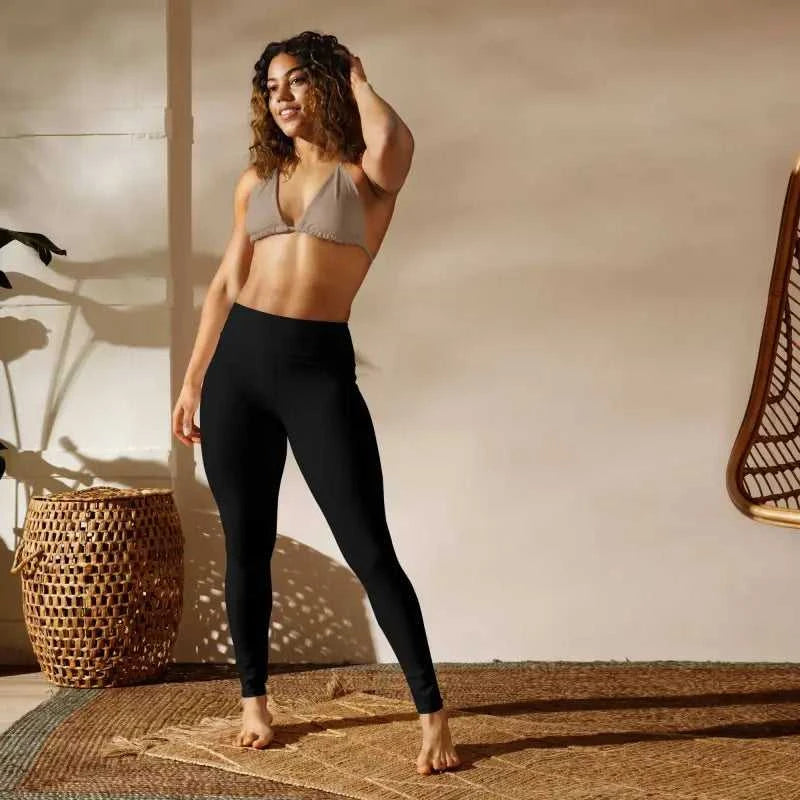 Supersoft Yoga Leggings in Black - comfy workout leggings for plus size activewear