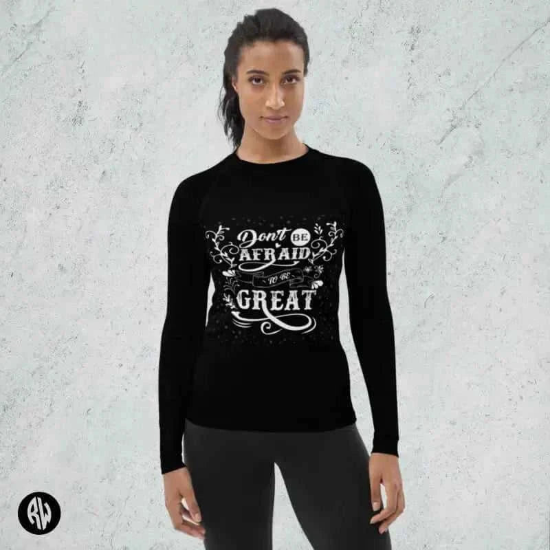 Womens Black Rash Guard