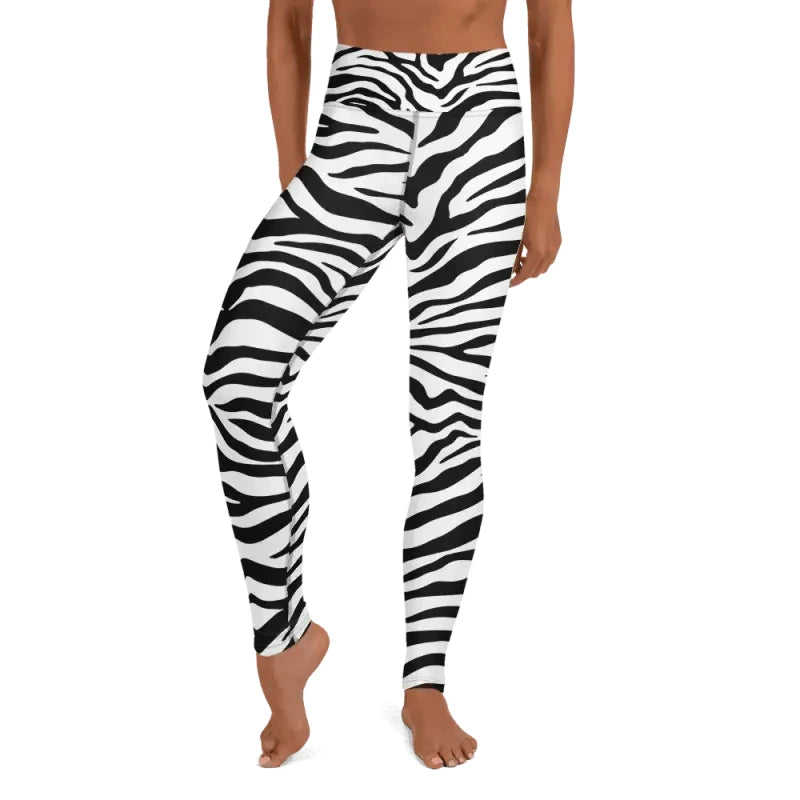 Zebra leggings high waist workout leggings for stylish activewear look