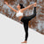 Black patterned yoga leggings by Revive Wear