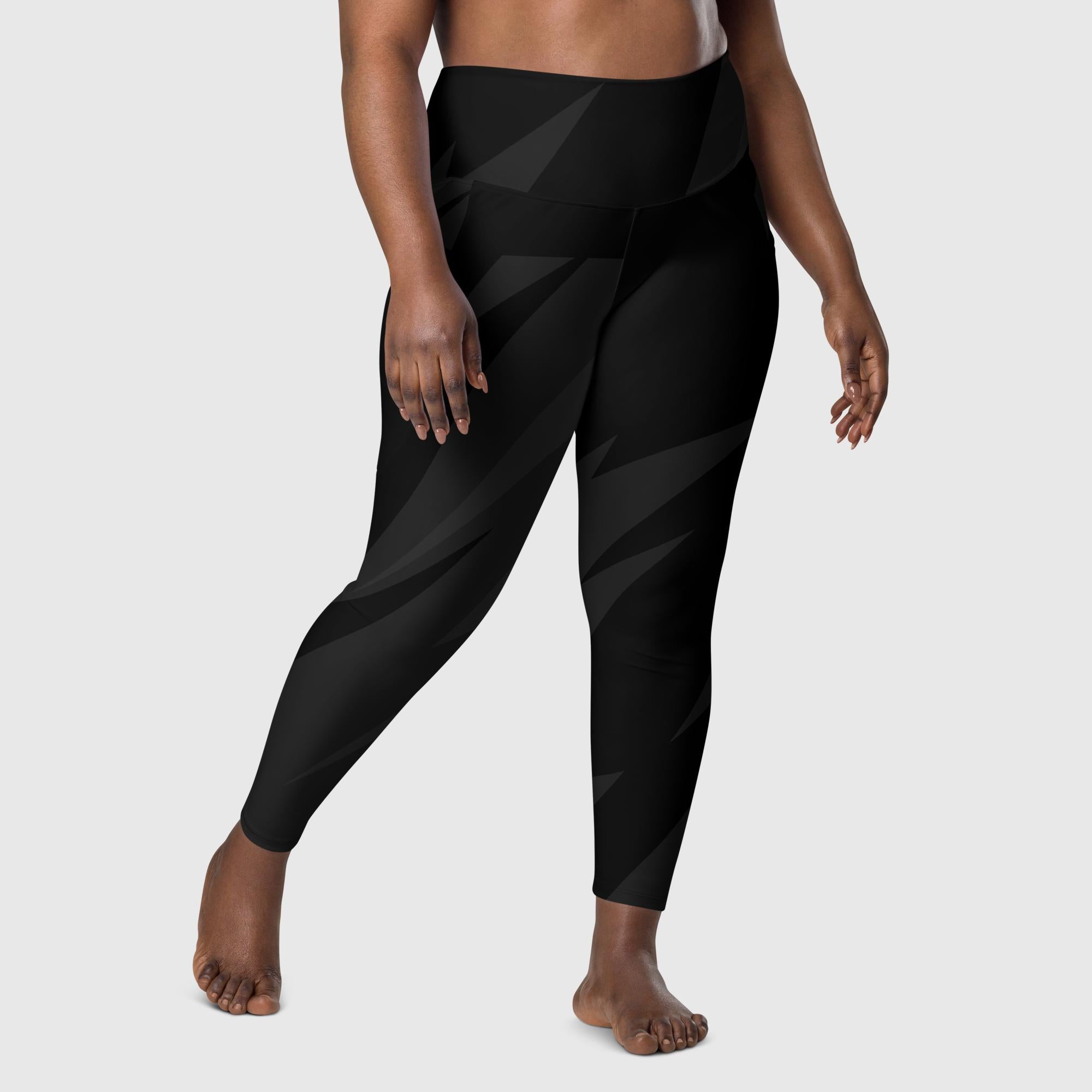 Black Pocket Leggings - Revive Wear     Black Pocket Leggings. Recycled polyester and Semi-Compression fabric. Flattering high waist design. Shop sizes from XL to 6XL with free shipping. 
