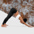 Black Yoga Leggings with woman in yoga pose