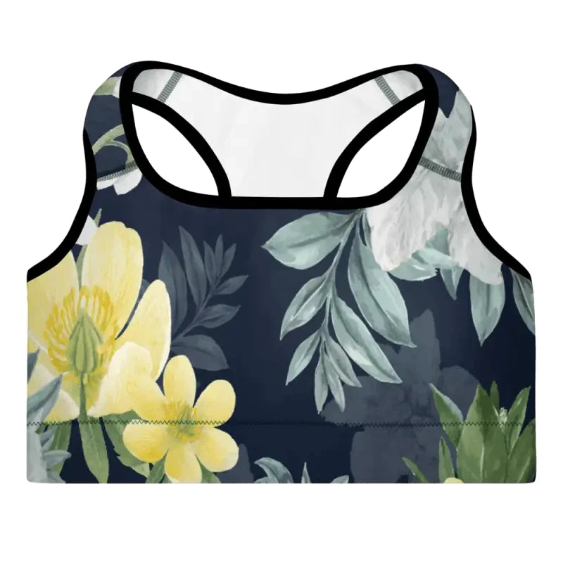 Fitness Floral Padded Sports Bra