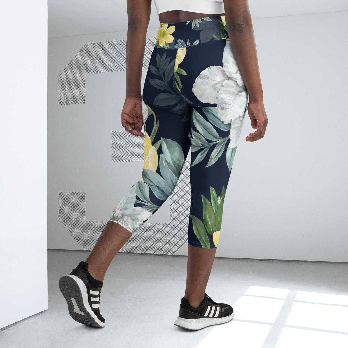 High Waisted Capri Leggings - Floral Print - Revive Wear     High Waisted Capri Leggings. Stunning floral vibrant leggings that are full of pop color. Shop small to XL sizes.Free Delivery on orders of $75.
