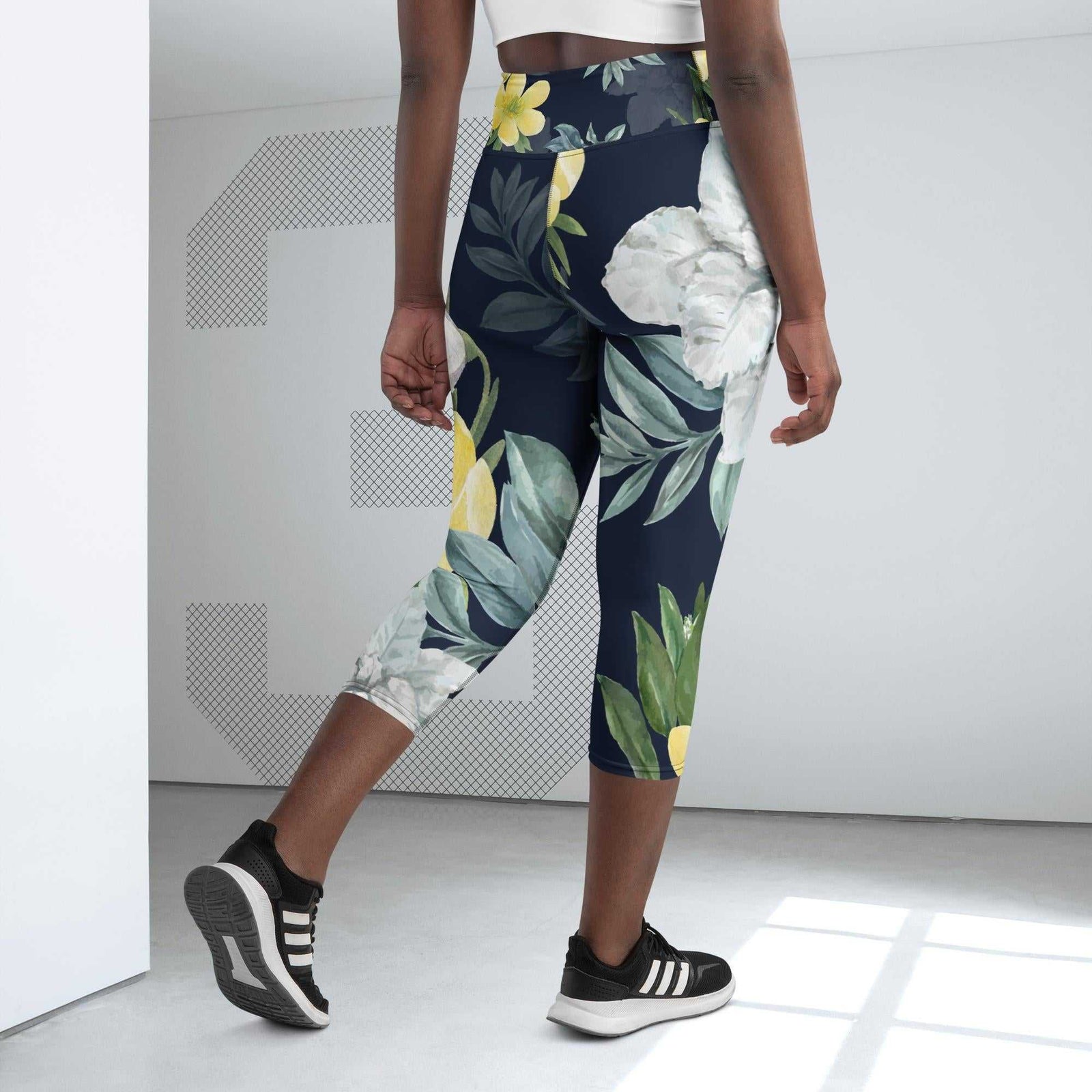 High Waisted Capri Leggings - Floral Print - Revive Wear     High Waisted Capri Leggings. Stunning floral vibrant leggings that are full of pop color. Shop small to XL sizes.Free Delivery on orders of $75.
