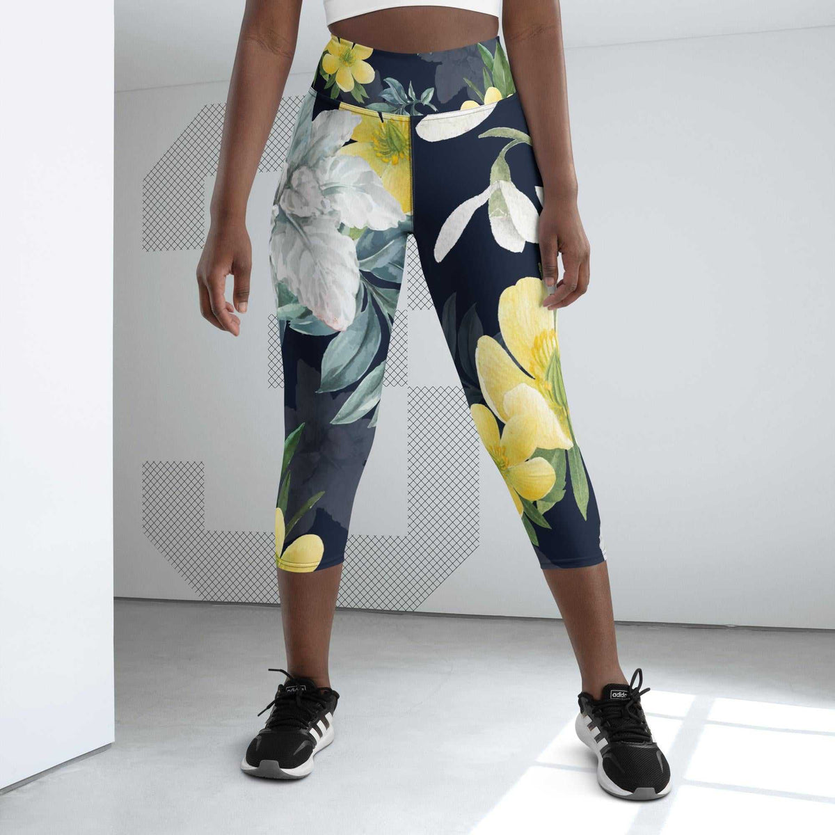 High Waisted Capri Leggings - Floral Print - Revive Wear     High Waisted Capri Leggings. Stunning floral vibrant leggings that are full of pop color. Shop small to XL sizes.Free Delivery on orders of $75.