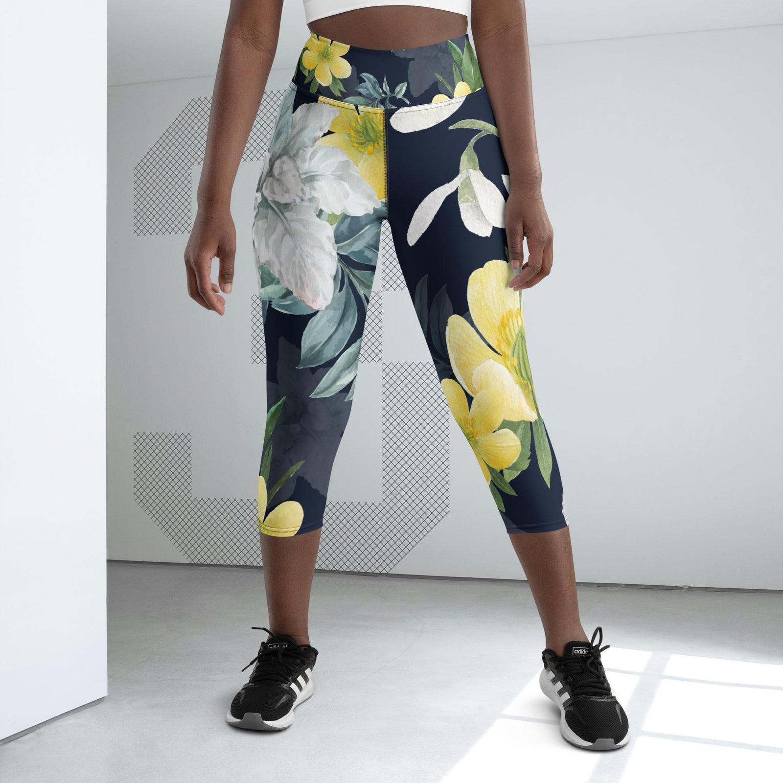 High Waisted Capri Leggings - Floral Print - Revive Wear     High Waisted Capri Leggings. Stunning floral vibrant leggings that are full of pop color. Shop small to XL sizes.Free Delivery on orders of $75.