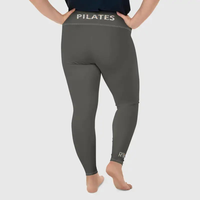 Gray Plus Size Pilates Leggings offering comfy four-way stretch for your workouts