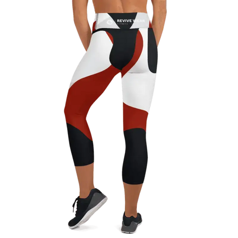 High Waisted Capri Leggings Abstract Print - Revive Wear     High Waisted Capri Leggings are perfect for yoga, the gym, and more. Shop Sports Wear for Women at Revive Wear.  Plus sizes available.