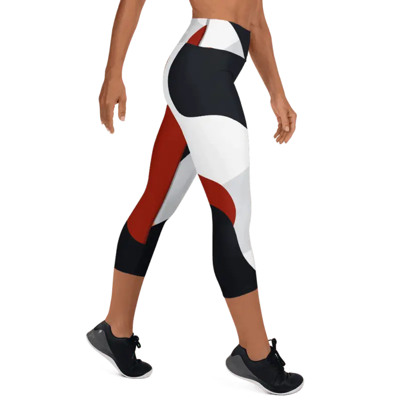 High Waisted Capri Leggings Abstract Print - Revive Wear     High Waisted Capri Leggings are perfect for yoga, the gym, and more. Shop Sports Wear for Women at Revive Wear.  Plus sizes available.