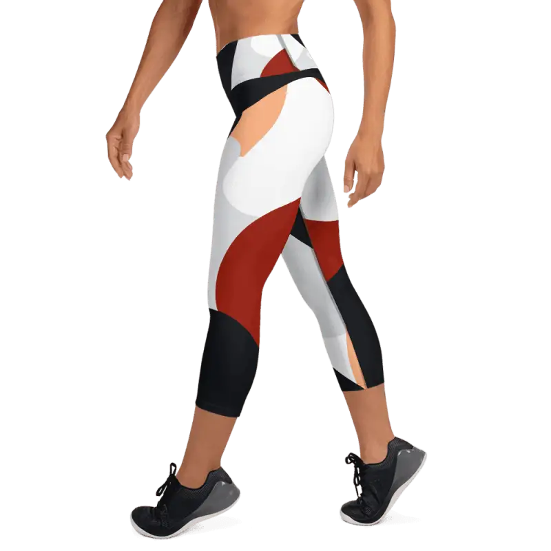 High Waisted Capri Leggings Abstract Print - Revive Wear     High Waisted Capri Leggings are perfect for yoga, the gym, and more. Shop Sports Wear for Women at Revive Wear.  Plus sizes available.