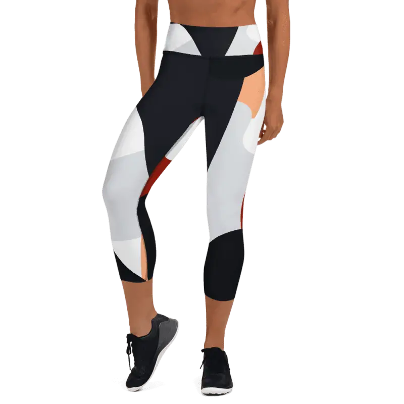 High Waisted Capri Leggings Abstract Print - Revive Wear     High Waisted Capri Leggings are perfect for yoga, the gym, and more. Shop Sports Wear for Women at Revive Wear.  Plus sizes available.