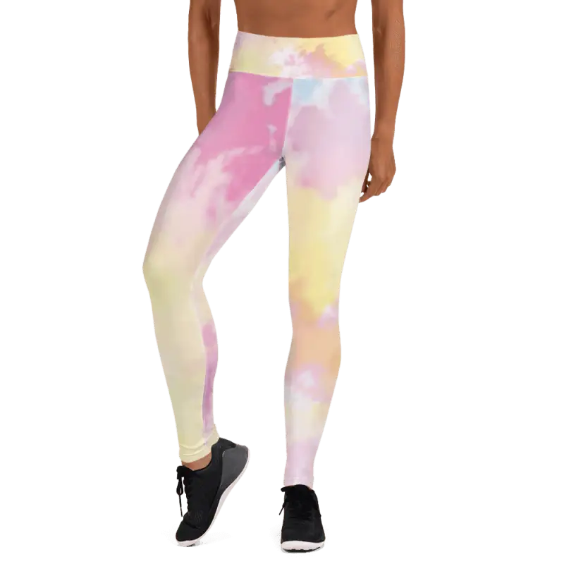 High Waisted Yoga Leggings | Pastel Print - Revive Wear     High Waisted Yoga Leggings Australia. Pastel printed colours. Super soft and breathable fabric. Raised supportive waistband. Shop at Revive Wear.