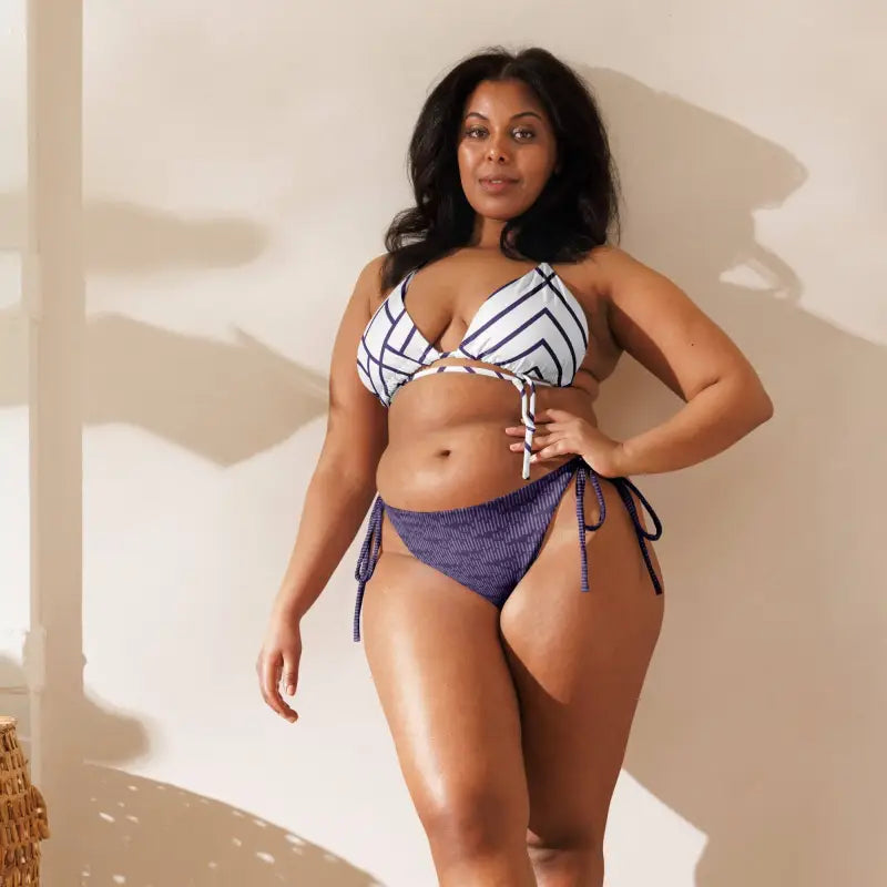 Lila Recycled String Bikini - Revive Wear     Lila Recycled Bikini features soft, durable material, adjustable straps, and removable padding for the perfect fit. Available in sizes for women of all shapes.