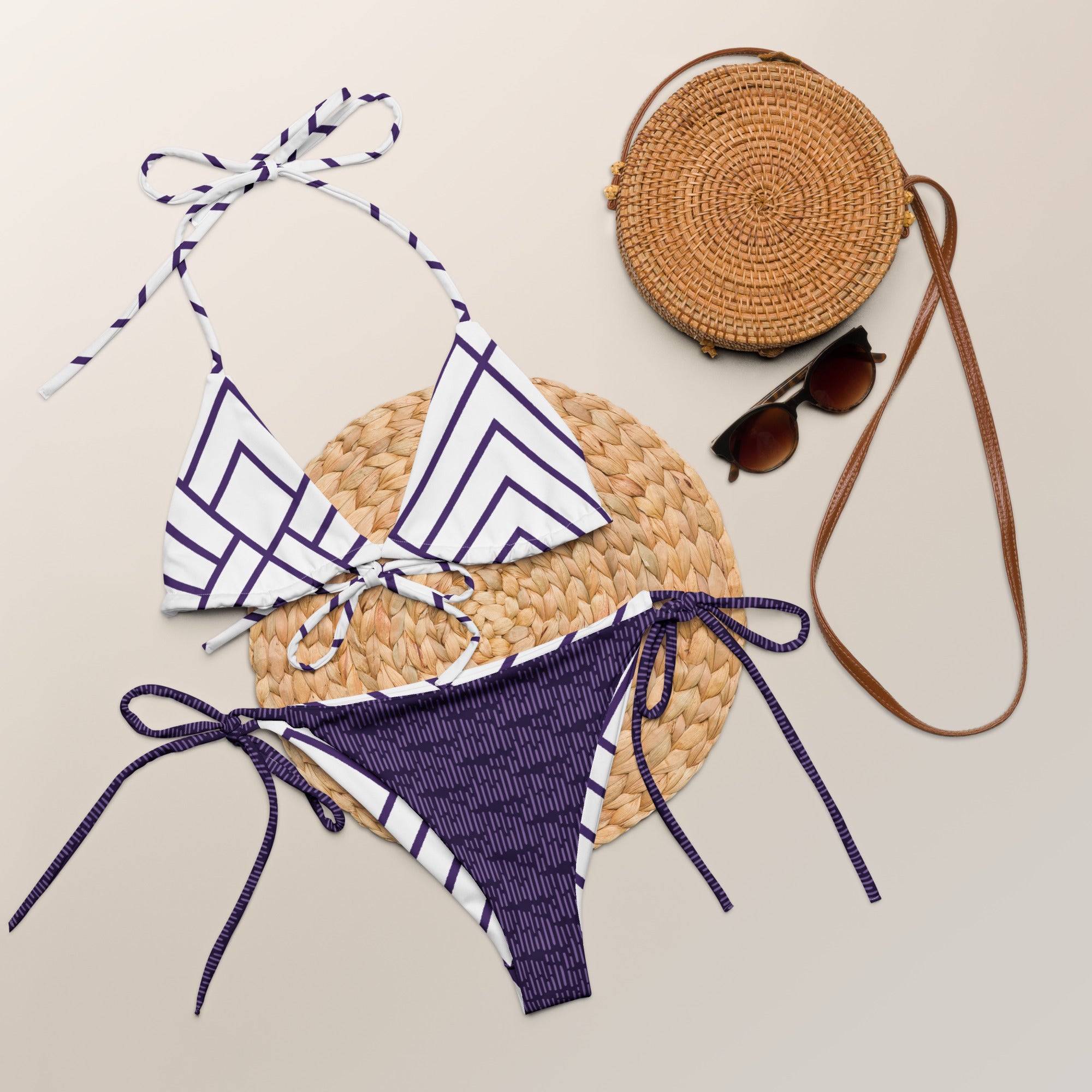Lila Recycled String Bikini - Revive Wear     Lila Recycled Bikini features soft, durable material, adjustable straps, and removable padding for the perfect fit. Available in sizes for women of all shapes.