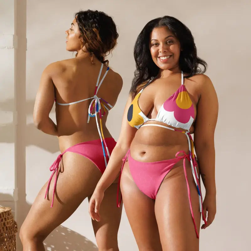 Pink Recycled String Bikini