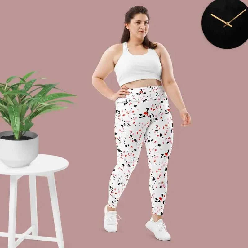 women's plus size leggings with a high waist band to provide support and comfort.