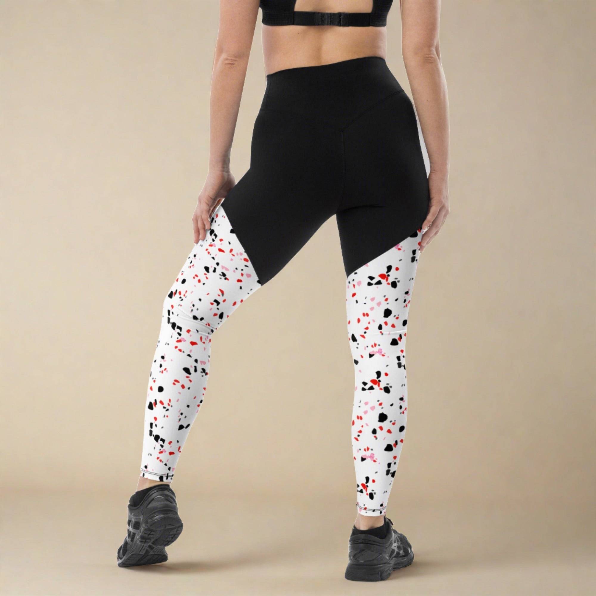 Radiant sports leggings with compression fabric and sewn in gusset