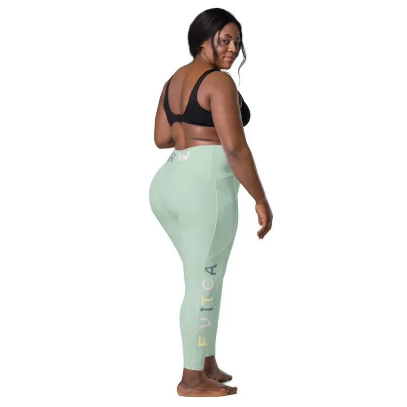 Plus size workout leggings with side pockets discount