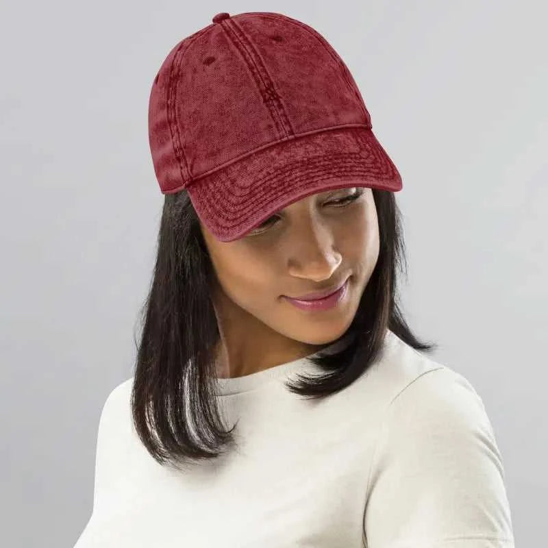 Vintage Burgundy baseball cap for workout or casual wear from Running Hats collection