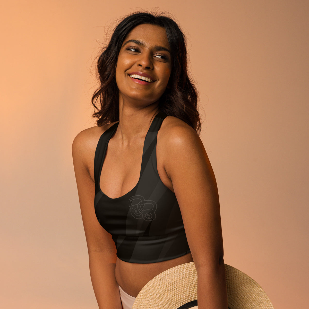 Black Longline Sports Bra - Revive Wear     Black Longline Sports Bra is perfect for workouts and everyday wear. Compression fabric and mesh lining, maximum support. Shop Sports Bras at Revive Wear. 