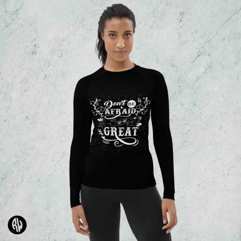 Womens Black Rash Guard