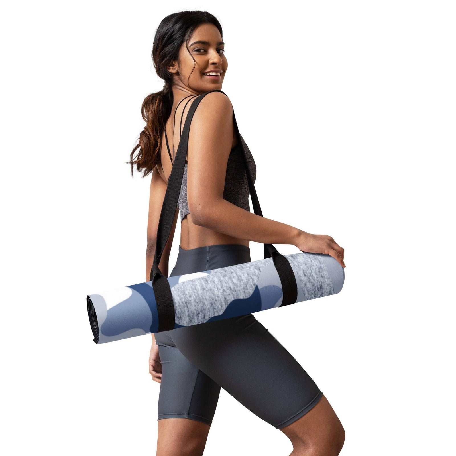 Blue Yoga Mat Perfect for Stretching and Support - Revive Wear     Blue Yoga Mat. Our anti-slip, hand-made mat provides added cushioning and support. Plus, it comes with a convenient carry handle to help your practice flow. Free Shipping.