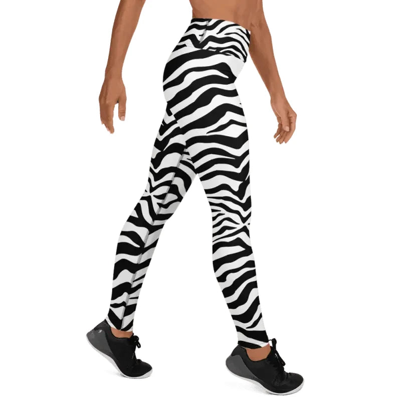 Zebra leggings high waist workout leggings for casual and active wear stylish look