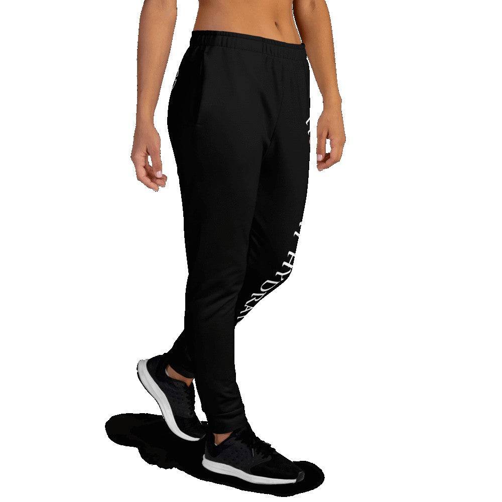 Women's Train Eat Hydrate Joggers in Black - Revive Wear     How to work out in style and comfort. Browse our Women's Joggers at Revive Wear with free shipping on orders of $75 or more.