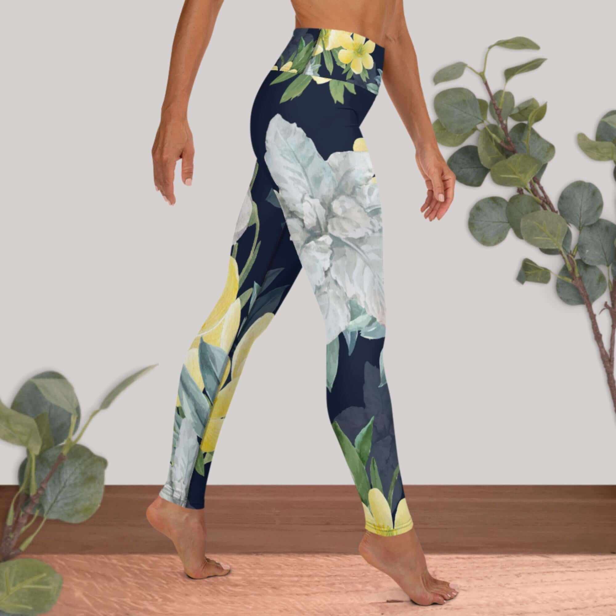Floral Workout Leggings | Women's High Waist Leggings - Revive Wear     Our Floral Workout Leggings provides the most comfortable fit with soft fabric and four way stretch. Order your workout leggings today at Revive Wear.