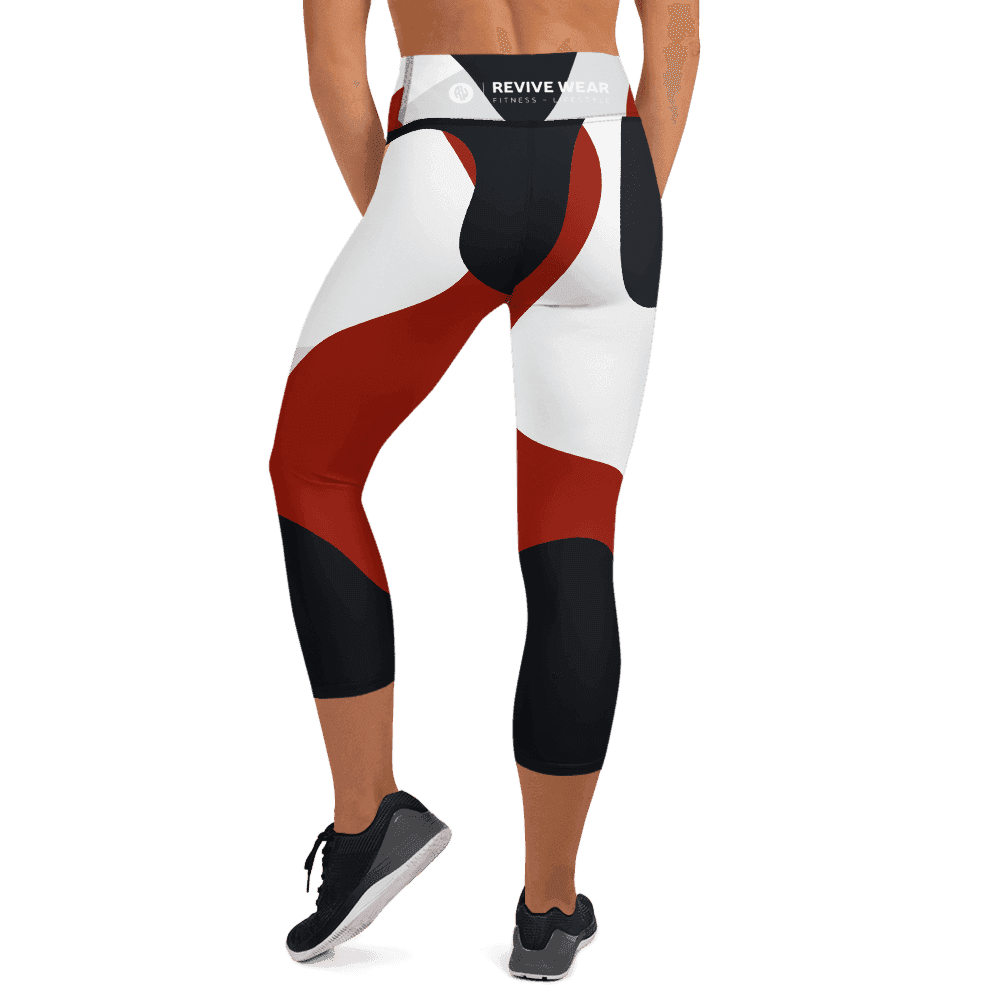 High Waisted Capri Leggings Abstract Print - Revive Wear     High Waisted Capri Leggings are perfect for yoga, the gym, and more. Shop Sports Wear for Women at Revive Wear.  Plus sizes available.