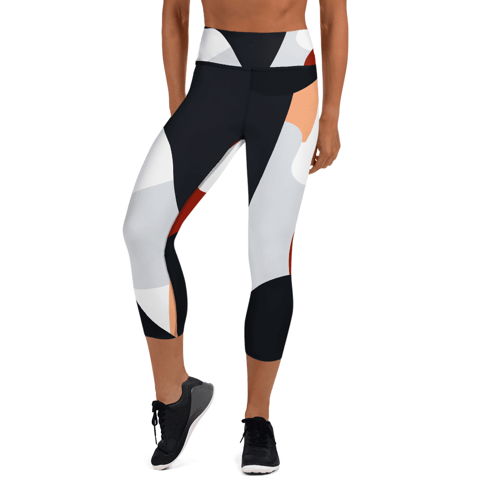 Capri High-Waisted Abstract Workout Leggings Revive Wear
