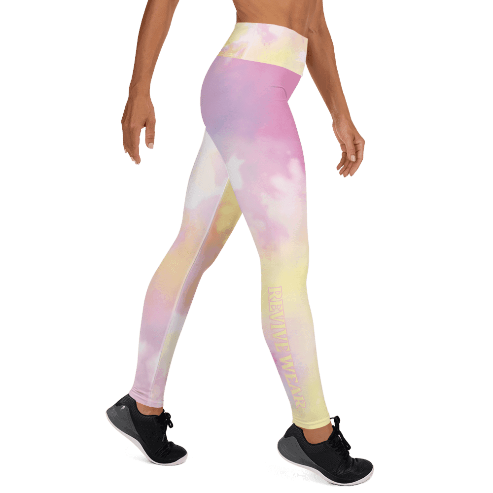 High Waisted Yoga Leggings | Pastel Print - Revive Wear     High Waisted Yoga Leggings Australia. Pastel printed colours. Super soft and breathable fabric. Raised supportive waistband. Shop at Revive Wear.