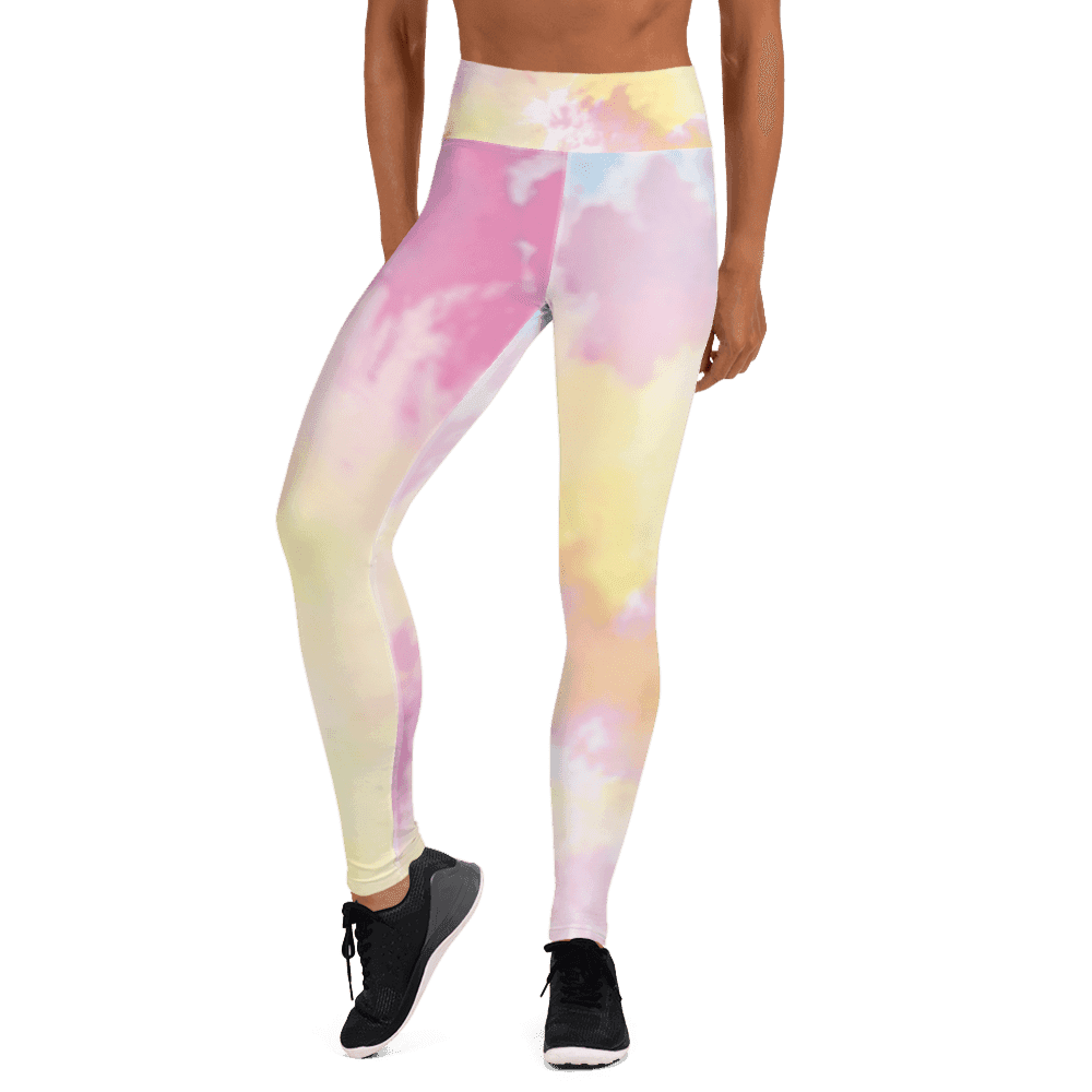 High Waisted Yoga Leggings | Pastel Print - Revive Wear     High Waisted Yoga Leggings Australia. Pastel printed colours. Super soft and breathable fabric. Raised supportive waistband. Shop at Revive Wear.